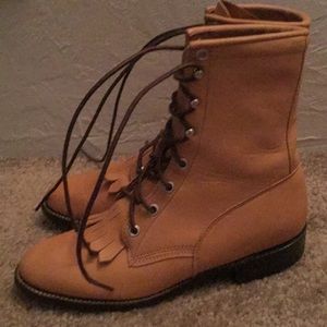 Justin lace up boots size 6 US and 36 EU